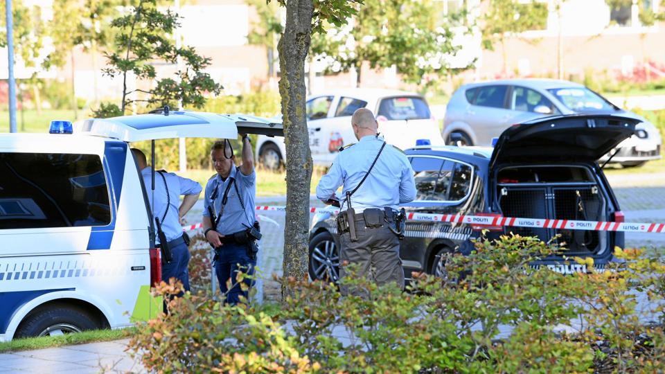 Politiet var massivt til stede umiddelbart efter