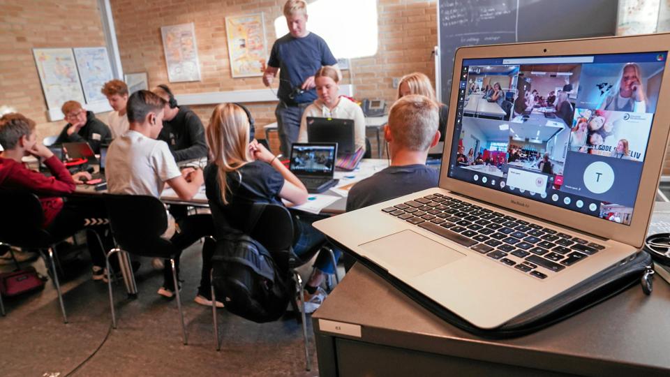 Beslutningen om at oprette et fælles elevråd i Rebild Kommune blev truffet i forbindelse med en online-visionsdag, som alle kommunens folkeskoler deltog i. Privatfoto