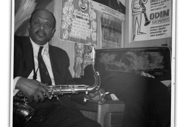 Den amerikanske tenorsaxofonist Dexter Gordon gav koncert i barakken 18. juni 1964. Foto: Per Leerberg