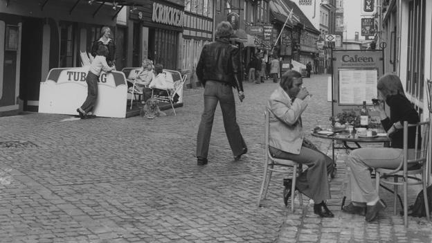 Jomfru Ane Gade cirka 1991. Foto: Brems Foto