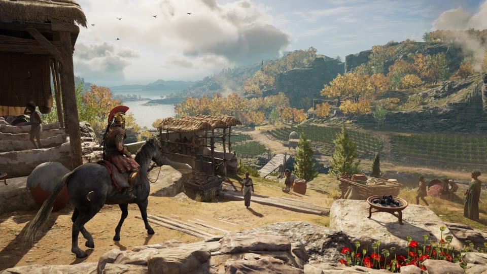 Der er mange spil derude med fantastiske verdener, som er værd at dykke ned i og udforske. Vi foreslår Assassins Creed Odyssey, der foregår i oldtidens Grækenland. Foto: Ubisoft