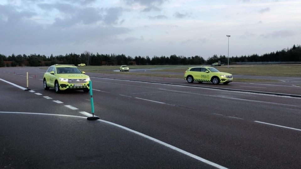 Bilernes køreegenskaber blev udfordret på Jyllands-Ringen. Foto: Region Nordjylland