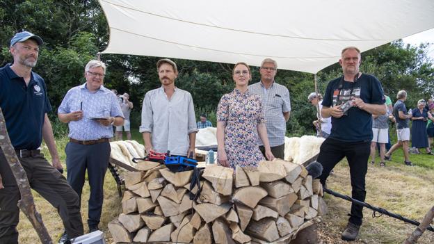Miljøminister Lea Wermelin var med, da man markerede affslutning på projektet Naturkommunen Blomstrer Vildt i august. <i>Kim Dahl Hansen</i>