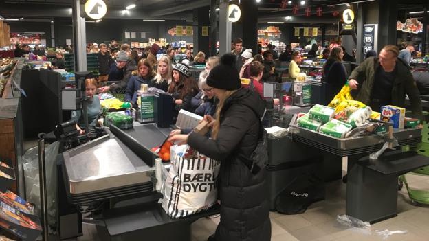 Netto på Vesterbro i Aalborg onsdag aften. Foto: Caspar Birk
