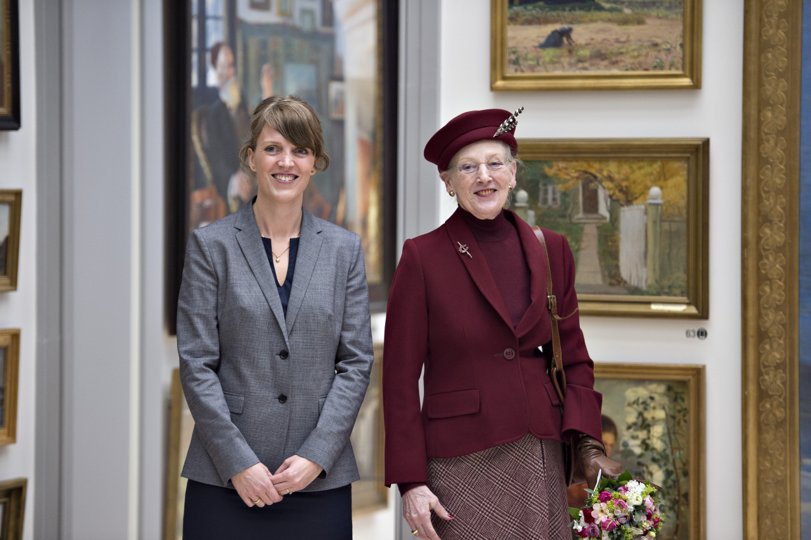 Hendes Majestæt Dronningen indviede i 2016 Skagen Museum, hvor hun blev vist rundt af museumsdirektør Lisette Vind Ebbesen. <i>Arkivfoto: Kim Dahl Hansen</i>