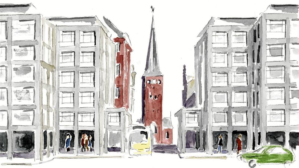 Århus Borgport set fra Store Torv