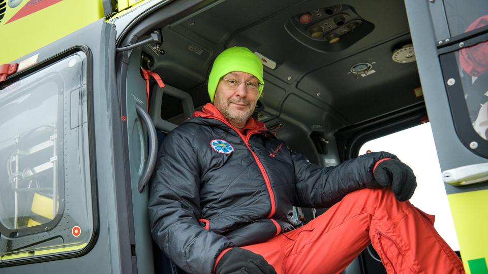 Lars Lawrence er glad for det akutte livreddende arbejde og teamworket på lægehelikopteren. foto: Bo Lehm <i>Bo Lehm</i>