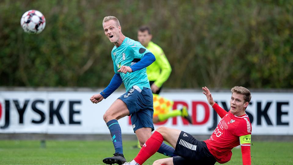Morten U. Thomsen fik en god start på foråret med to mål mod VSK Aarhus, Arkivfoto: Lars Pauli <i>Foto: Lars Pauli</i>