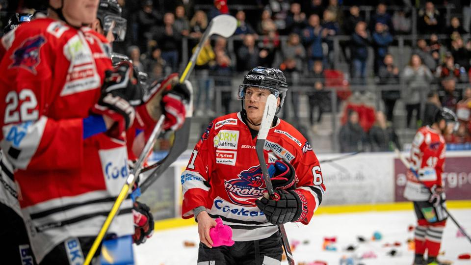 Aalborg Pirates-kaptajn Julian Jakobsen glæder sig over sin klubs stærke stamme af danske spillere. Arkivfoto: Kim Dahl Hansen <i>Getty Images/iStockphoto</i>
