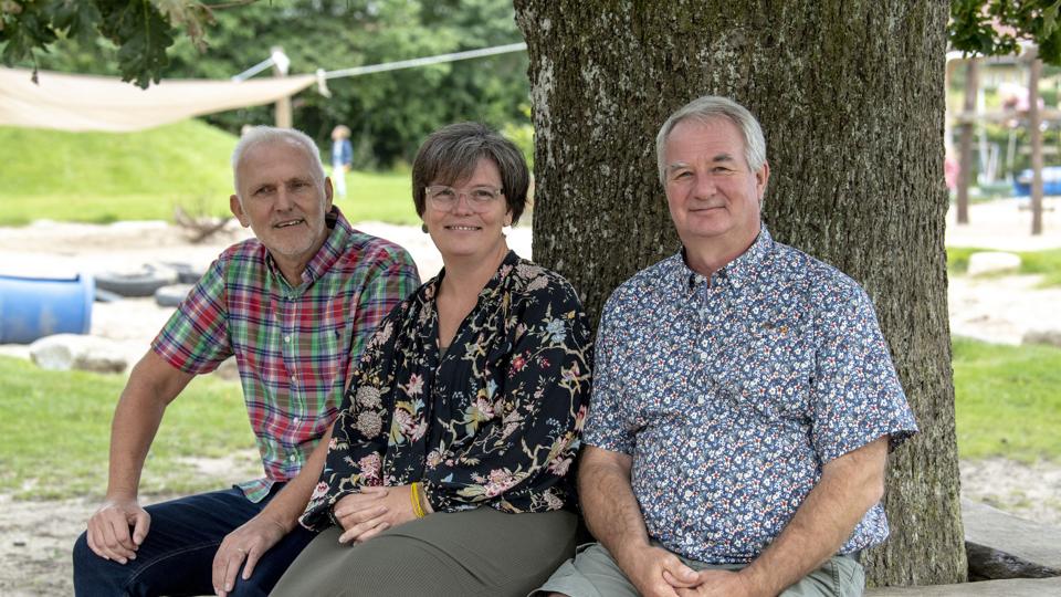 Jan Vibæk, Linda Hessellund og Mogens Søndergaard er blandt de i alt seks dagtilbudsledere i Mariagerfjord Kommune, som kan ånde lettet op. Deres stillinger er ikke længere i fare. Arkivfoto: Andreas Falck <i>Andreas Falck</i>