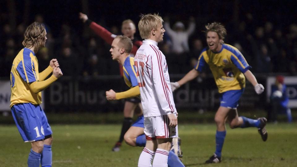 Det var en af de værste oplevelser i Patrick Kristensens karriere at tabe til Hobro i 2009. Arkivfoto: Martin Damgård
