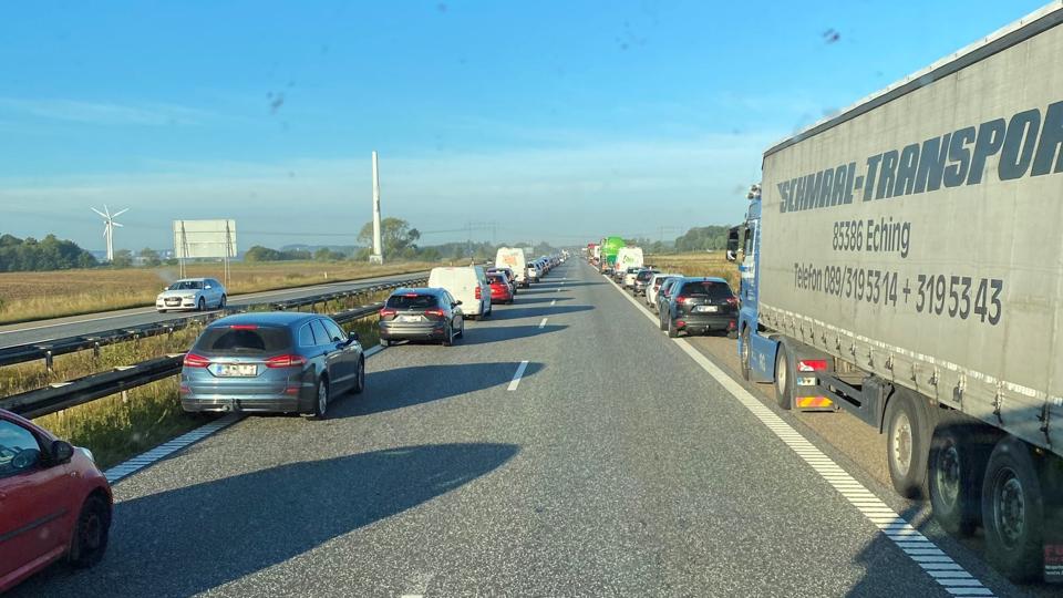 Sådan oplevede Nordjyllands Beredskab hjælpen fra de nordjyske motorvejstrafikanter i morgentrafikken torsdag. Foto: Nordjyllands Beredskab