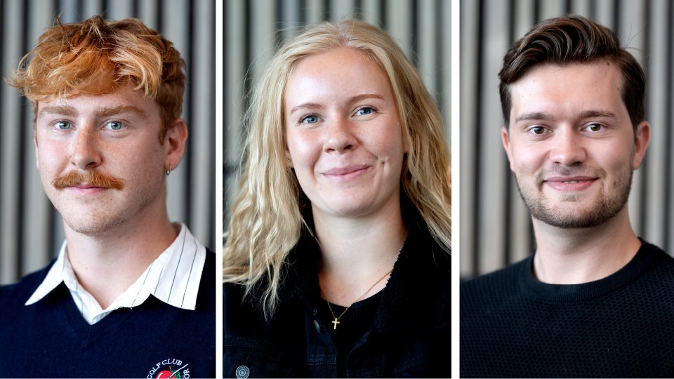 Mød tre nye studerende: Tirsdag trådte Emil, Anne og Frederik ind i voksenlivet