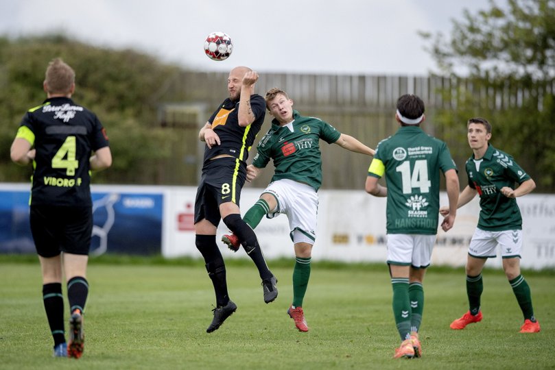 Hanstholm IF's defensive taktik lykkedes lørdag eftermiddag ude mod HVA Sydthy. Arkivfoto: Lars Pauli <i>Foto: Lars Pauli</i>