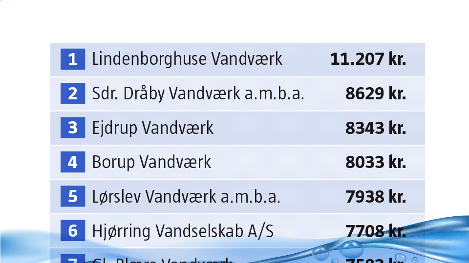På listen finder du alle 372 nordjyske vandværker - og deres priser. Illustration: Christian Made Hagelskjær