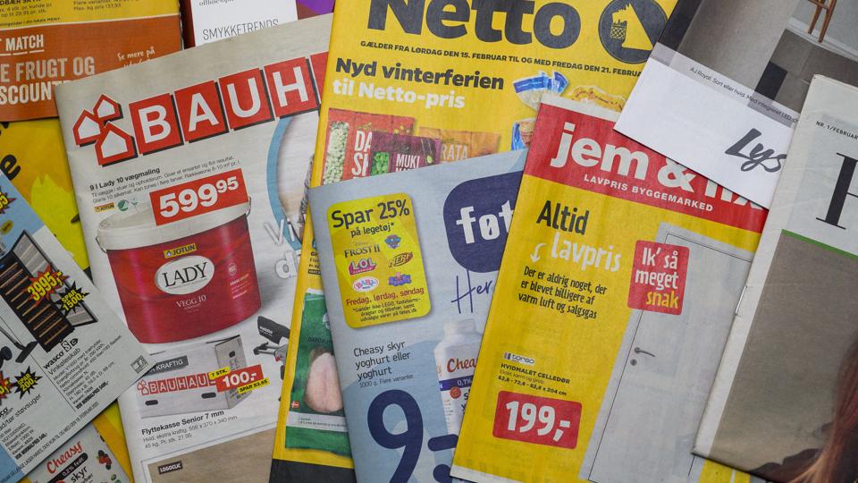 51 procent af danskerne havde ved udgangen af 2019 meldt alle eller nogle reklamer fra. Det viser tal fra FK Distribution. Siden 2012 har det været muligt at tilmelde sig nej tak+. Med den kan forbrugerne vælge de tilbudsaviser til, som de gerne vil læse, og slippe for resten. Foto: Henrik Bo <i>Foto: Henrik Bo</i>