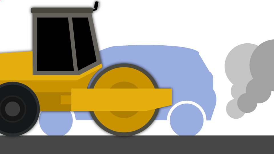 Når den nye asfalt er rullet ud på dele af Hirtshalsmotorvejen, kommer bilisterne til at spare brændstof - og CO2-udledningen falder. Illustration: Christian Made Hagelskjær