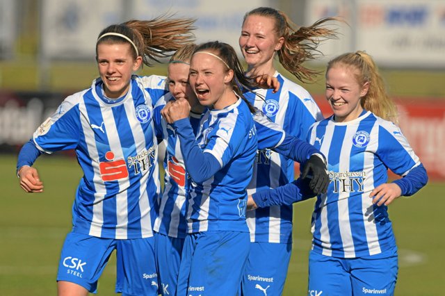 Thy-pigerne sikrede sig avancement til pokalfinalen lørdag eftermiddag. Foto: Martin Damgård