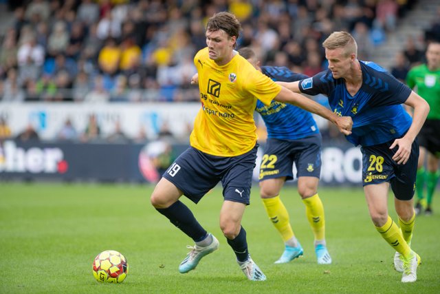Anton Skipper i aktion for Brøndby i en kamp mod Hobro i august 2019. Arkivfoto: Henrik Louis