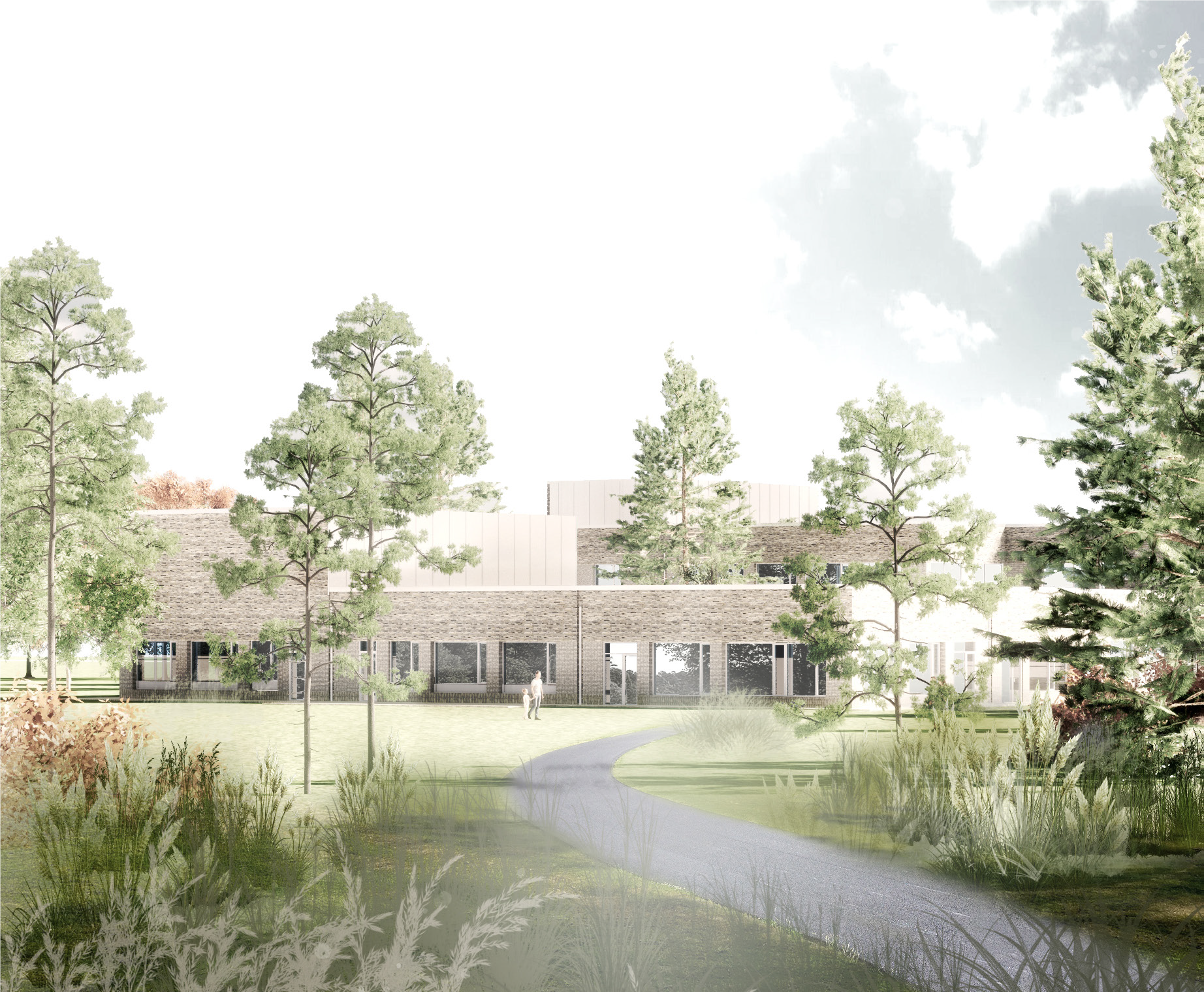 Sådan kommer Jetsmark Skole til at se ud i fremtiden. Foto: Ejendomscenter Jammerbugt