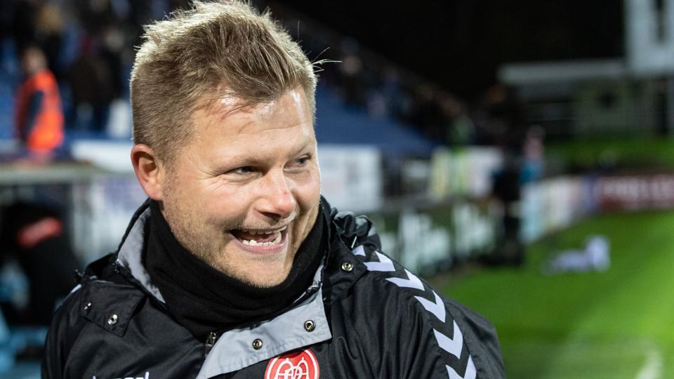 Lasse Stensgaard var en lettet mand efter sejren i Haderslev. Foto: Peter Broen