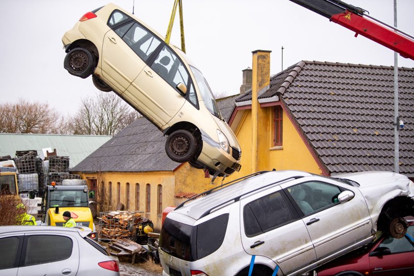 I marts ryddede kommunen igen en af Haastrups ejendomme. Foto: Torben Hansen