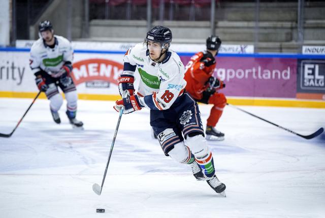 Nikolaj Krag Christensen scorede to af White Hawks' mål i Herning. Arkivfoto: Lars Pauli