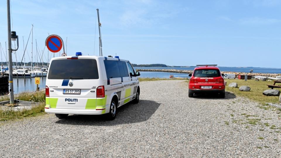 Redningsaktion ved fjorden torsdag. Foto: Jan H. Pedersen
