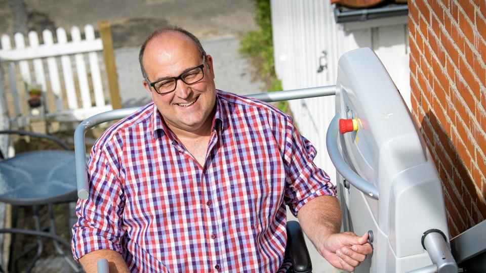 Michael Løje Naumann søger fortsat sponsorater til sin egen håndcykel, men nu har han fået en lånecykel, han kan bruge et stykke tid.Arkivfoto: Bo Lehm