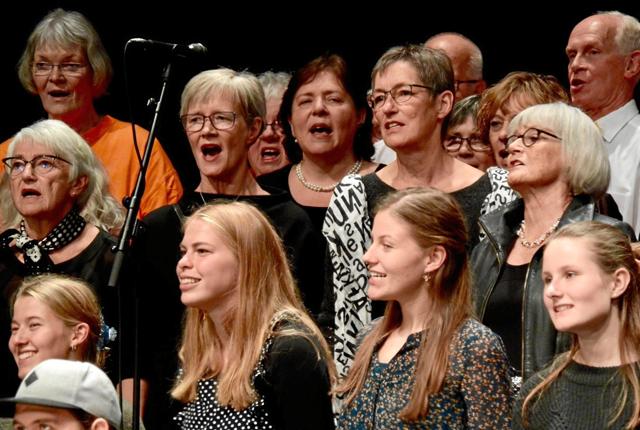 150 sangere fra hele landet deltog i korkoncerten på Vendsyssel Teater. Privatfoto