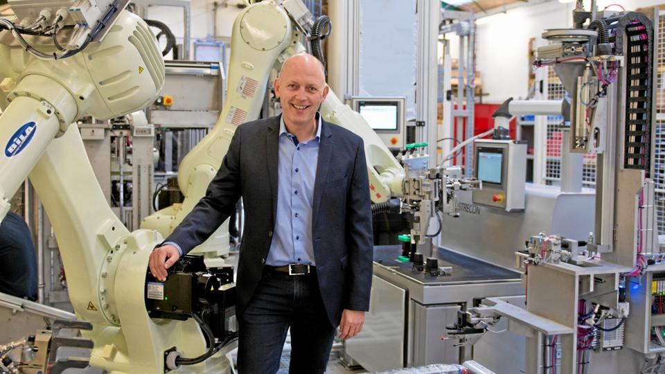 Administrerende direktør Jan Bisgaard Sørensen i Bilas nye teknologicenter på Industrivej 18 i Nykøbing. Foto: Bila A/S