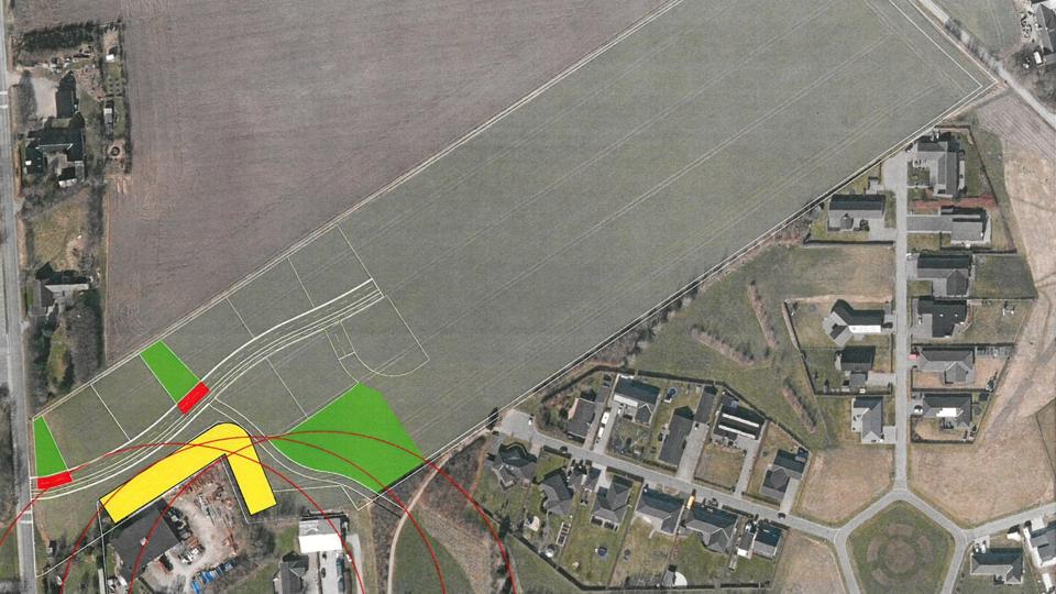 Efter planen skal byggemodningen af de otte grunde i etape 1 indledes fra Strandvejen tæt på Haverslev Skole og hallen.