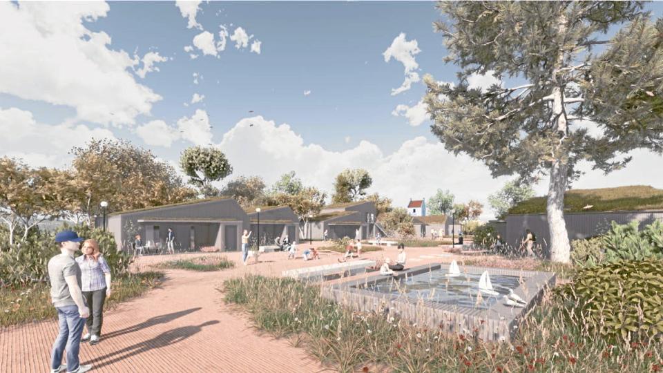 Visualisering af nyt boligområde i Tornby. Ill. Arkitektfirmaet Hovaldt