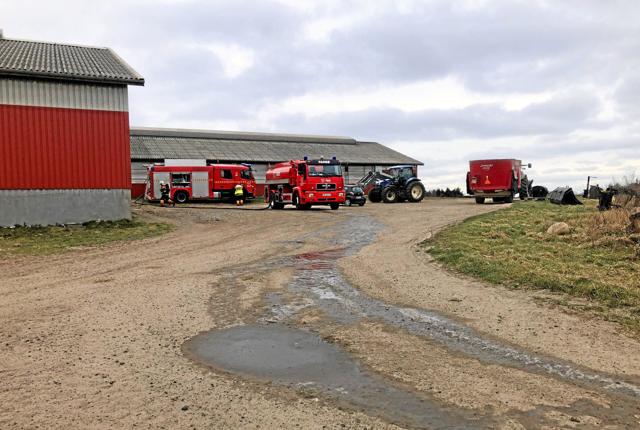 Arbejdsulykken skete på en gård ved Farsø. Foto: Jan Pedersen