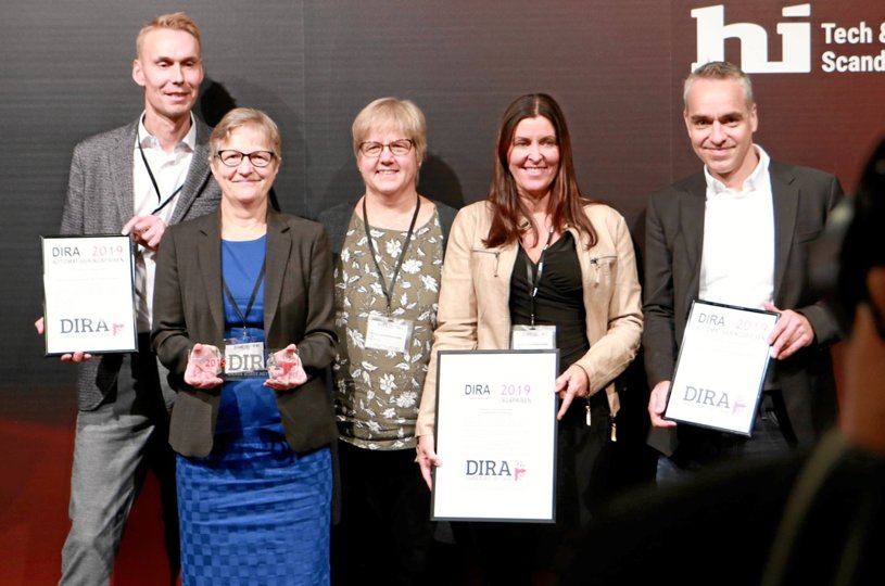 DIRA Automationsprisen blev overrakt på messen hi Tech & Industry i Herning i går. Privatfoto