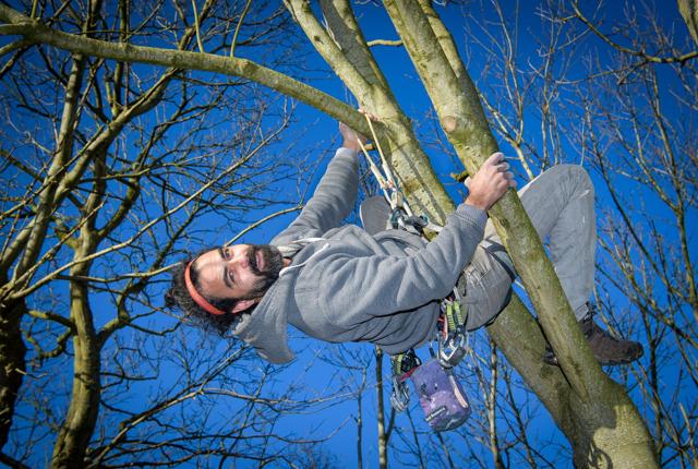 Oso Bracho, 42 år, har klatret i mange år og har gang i et projekt om at starte en ny klatreklub på Mors.