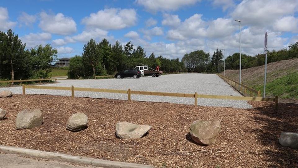 Den nye parkeringsplads med rum til 90 biler. Foto: Aalborg Kommune