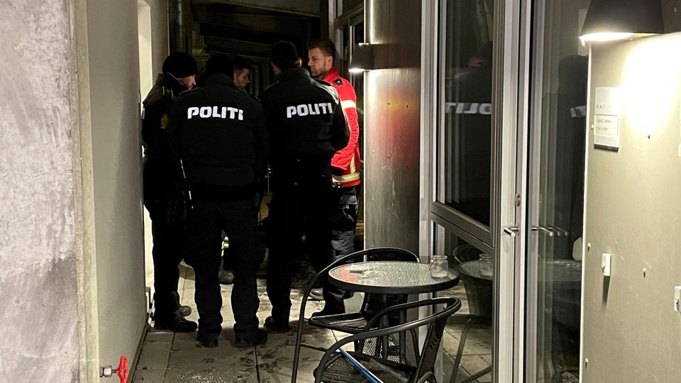 Både politi og beredskab måtte rykke ud. Foto: Jan Pedersen