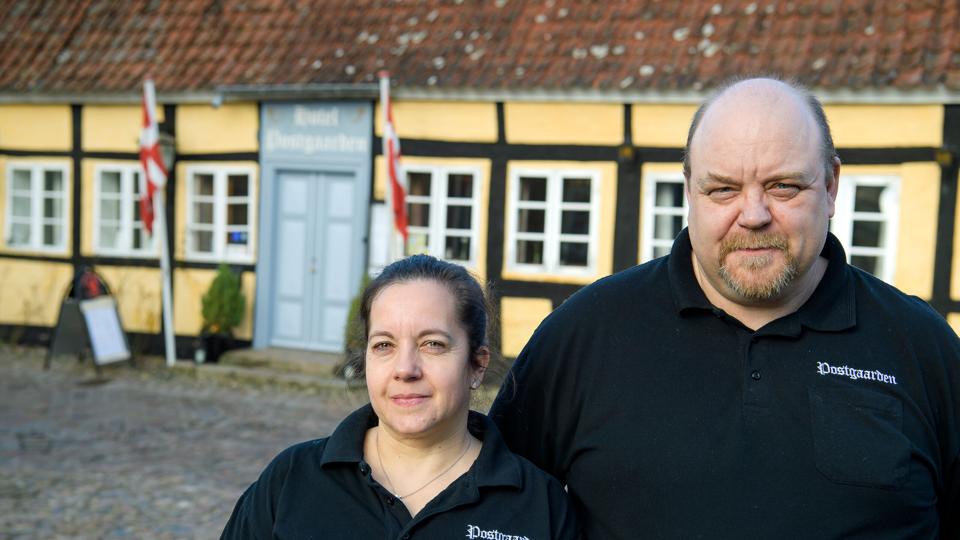 Dorthe og Lars Knudsen overtog spisestedet og hotellet i foråret 2019. Arkivfoto: Bo Lehm <i>Bo Lehm</i>