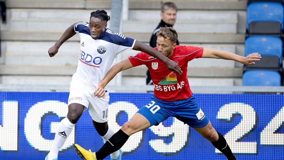 Tiémoko Konaté er normalt bosat i Hjørring, men kan alligevel træne med, når Vendsyssel FF i den kommende tid rykker til Blenstrup. Arkivfoto: Lars Pauli <i>Foto: Lars Pauli</i>