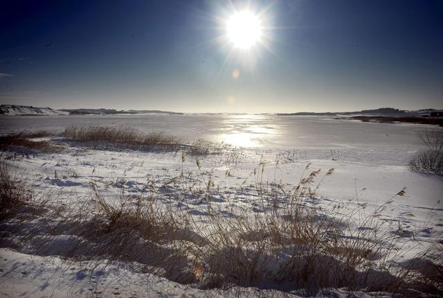 Trods mange dage med frost er det kun få steder, isen er stærk nok til at kunne bære. Arkivfoto