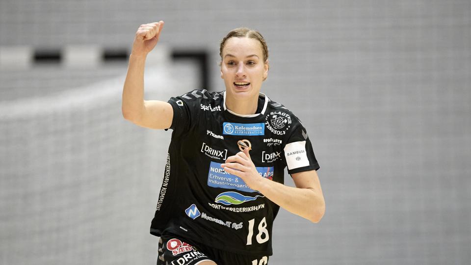 Pernille Brandenborg lavede onsdag aften tre mål på fem forsøg. Arkivfoto: Henrik Bo <i>Foto: Henrik Bo</i>