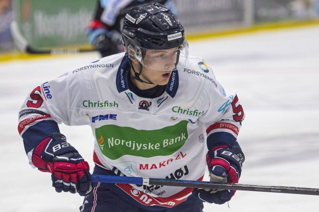 Mikkel Bertelsen tager to sæsoner mere i Frederikshavn White Hawks. Arkivfoto: Kim Dahl Hansen