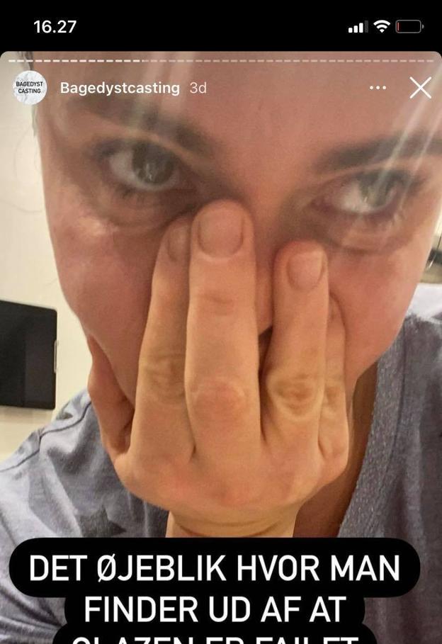 Maria kunne ikke skjule sine følelser, da glazen kiksede. Privatfoto