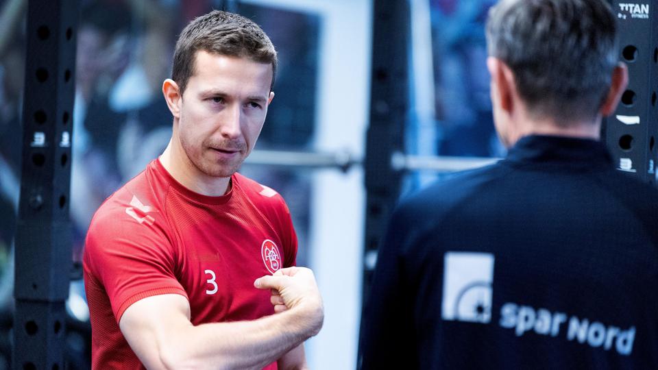 Jakon Ahlmann kommer til at bruge en del tid i styrkerummet i de kommende uger. Arkivfoto: Torben Hansen