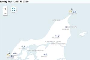 DMI: Her var det koldest i Nordjylland i nat
