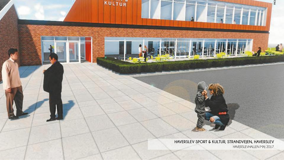 Arkitektfirmaet Krogh Madsen A/S i Aars har med udgangspunkt i projektbeskrivelse tidligere tegnet et konkret forslag til hvordan et idræts- og kulturcenter i Haverslev kan udformes.