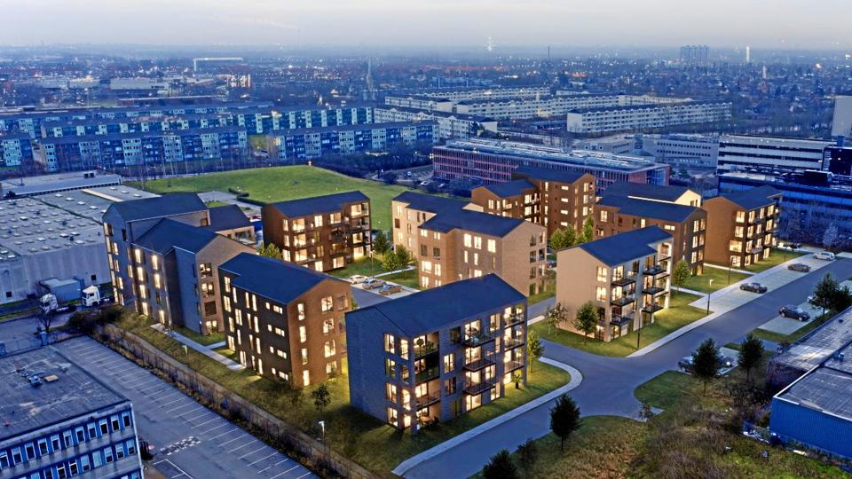 Det kommende boligbyggeri i Ballerup, opføres i et tidligere erhvervsområde, rummer 153 boliger.