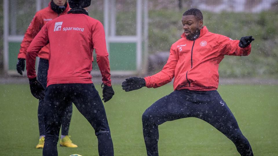 Jores Okore har kontraktudløb i AaB til sommer. Foto: Martin Damgård