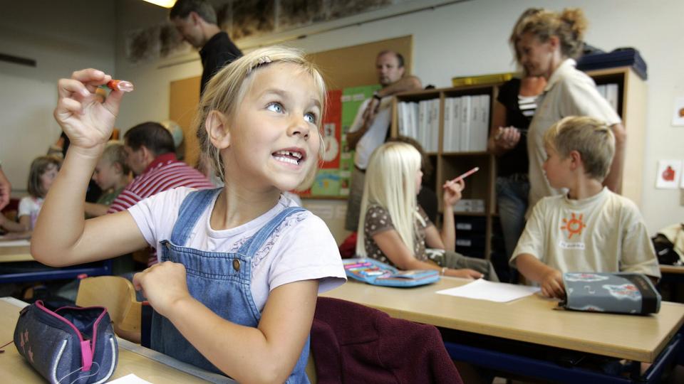 Selvom skolerne i Aalborg lige nu er lukket på grund af corona, er det allerede nu på tide at skrive sit barn op til skolestart efter sommerferien. Arkivfoto: Henrik Bo <i>Pressefotograf Henrik Bo</i>